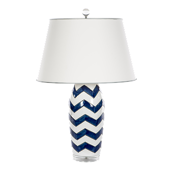 Chevron Pattern Table Lamp PNG with transparent background