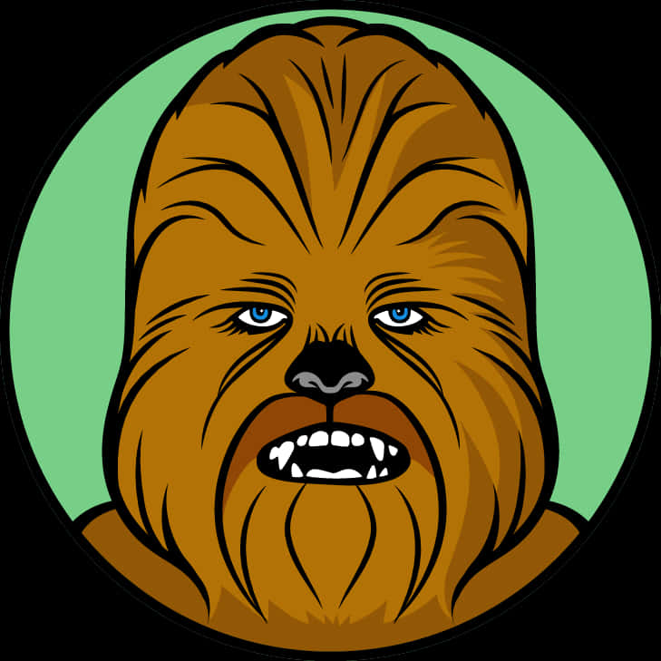 Chewbacca Vector Portrait PNG with transparent background