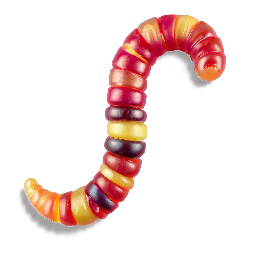 Chewy Gummy Worm Confectionery Png 06132024