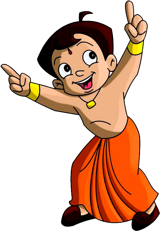 Chhota Bheem Pointing Upward