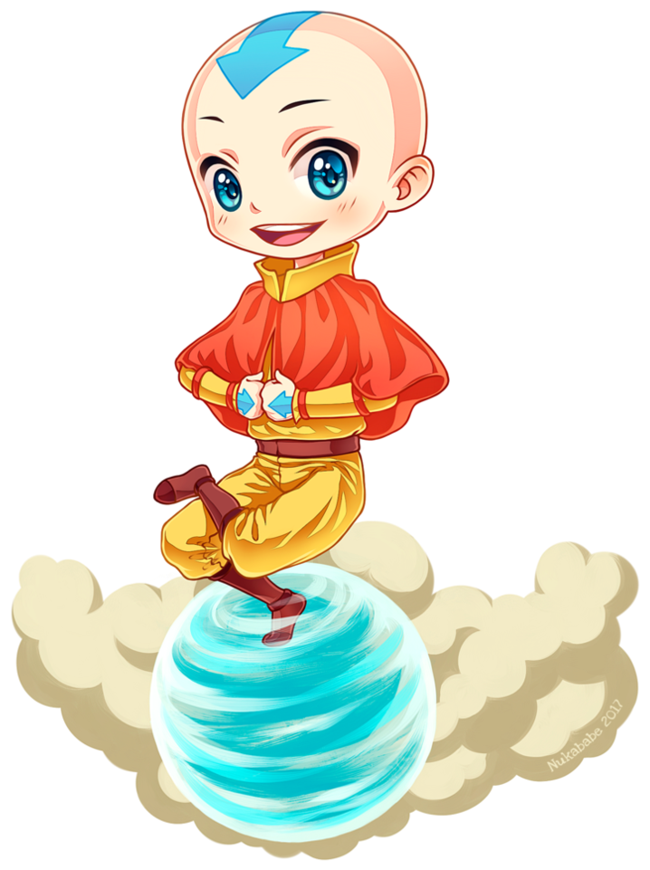 Chibi Aang Airbending Illustration.png