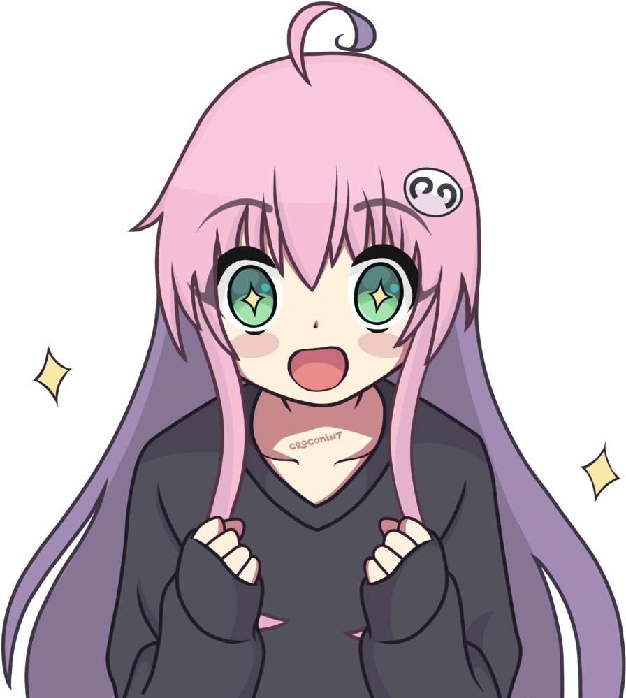 Chibi Anime Character Surprised Expression