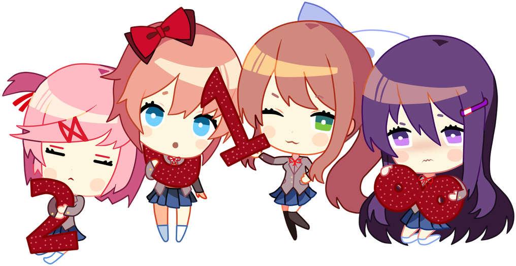 Doki Doki Literature Club Png - Doki Doki Literature Club Chibi, Transparent Png PNG with transparent background