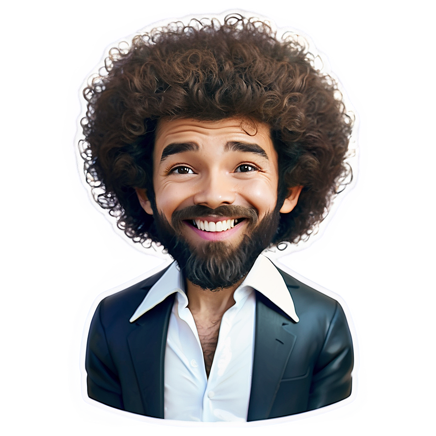 Chibi Bob Ross Hair Png 06282024