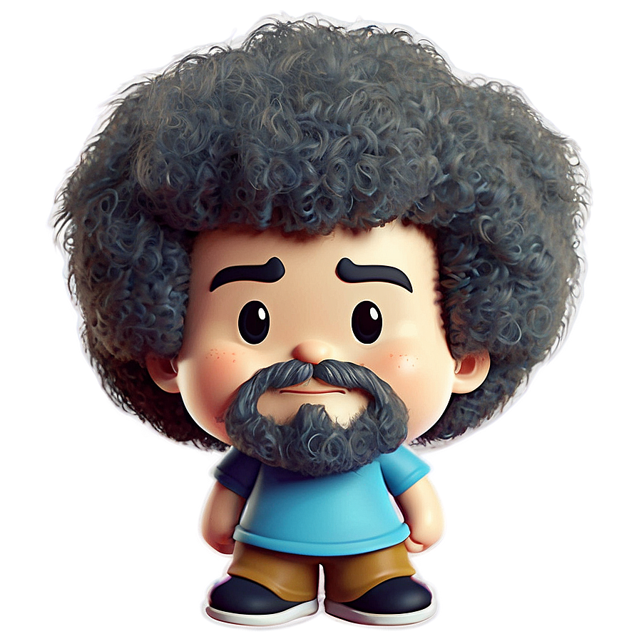 Chibi Bob Ross Hair Png Nwi85