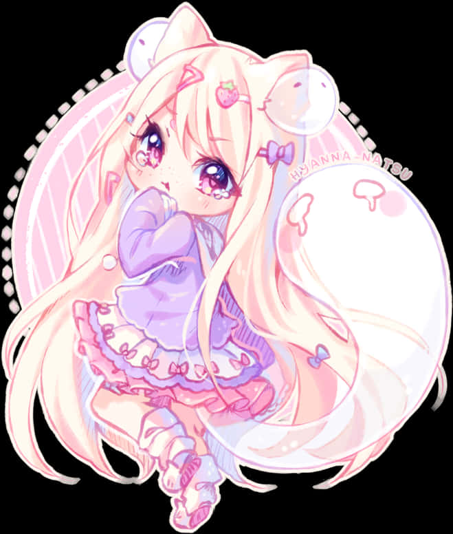 Chibi Catgirl Pastel Dreams