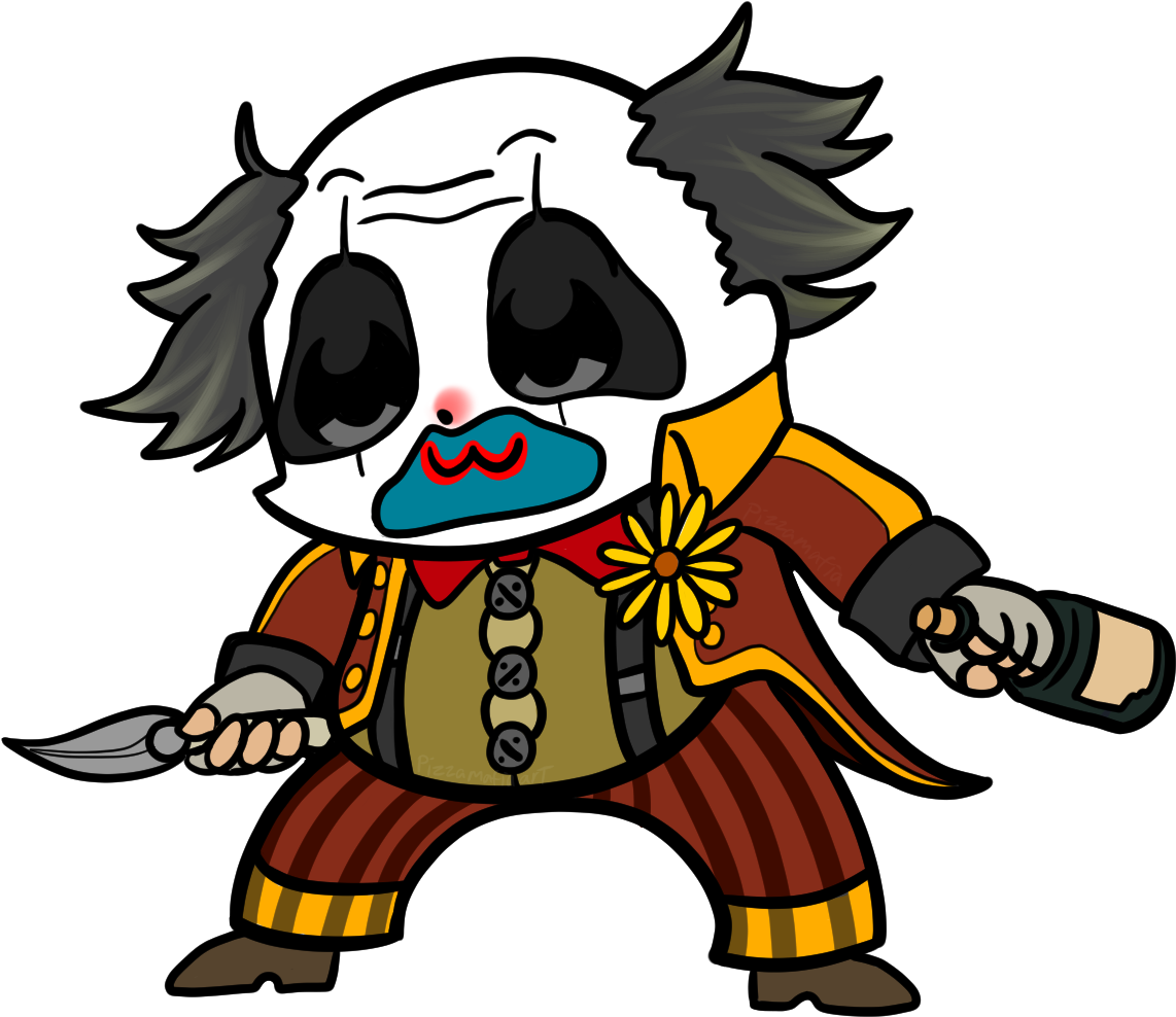Chibi_ Clown_ D B D_ Character PNG with transparent background