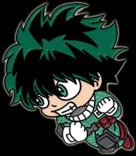 Chibi Deku Hero Pose