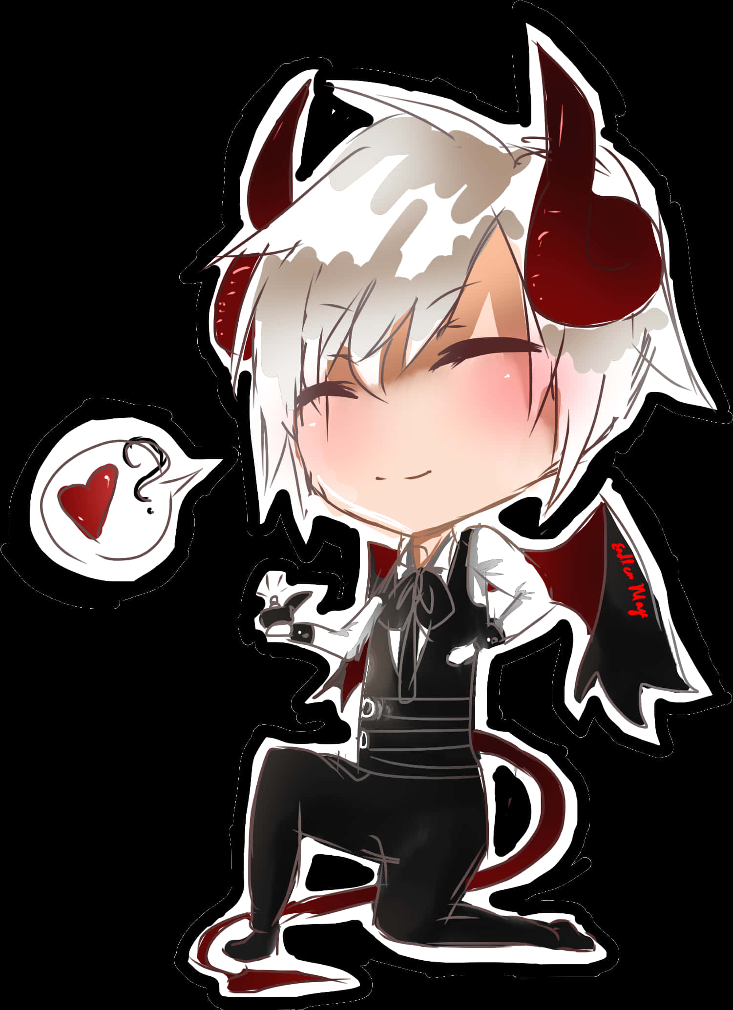 Chibi Demon Boy Anime Art