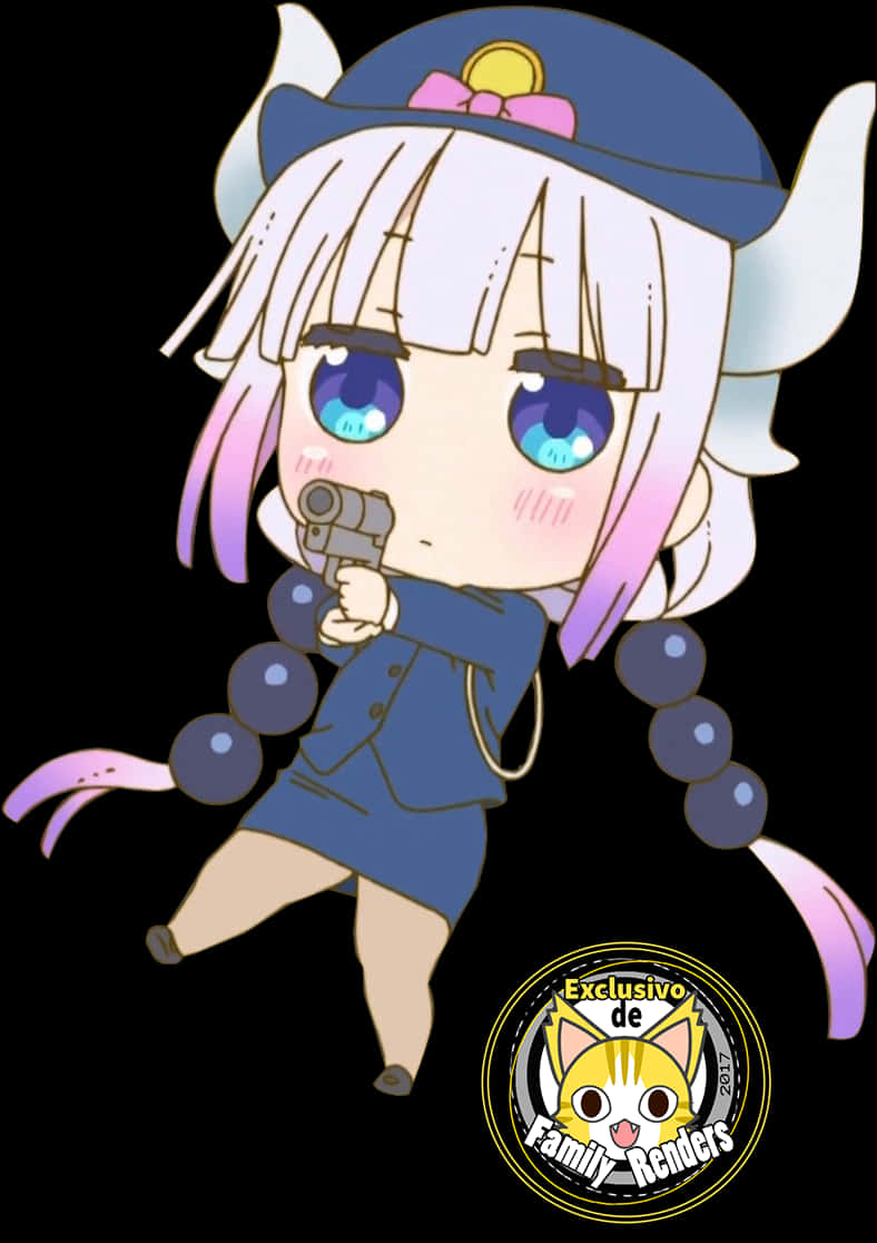[artist] Official Scan [character] Kanna Kamui Kobayashi-san - Loli Anime Png, Transparent Png PNG with transparent background