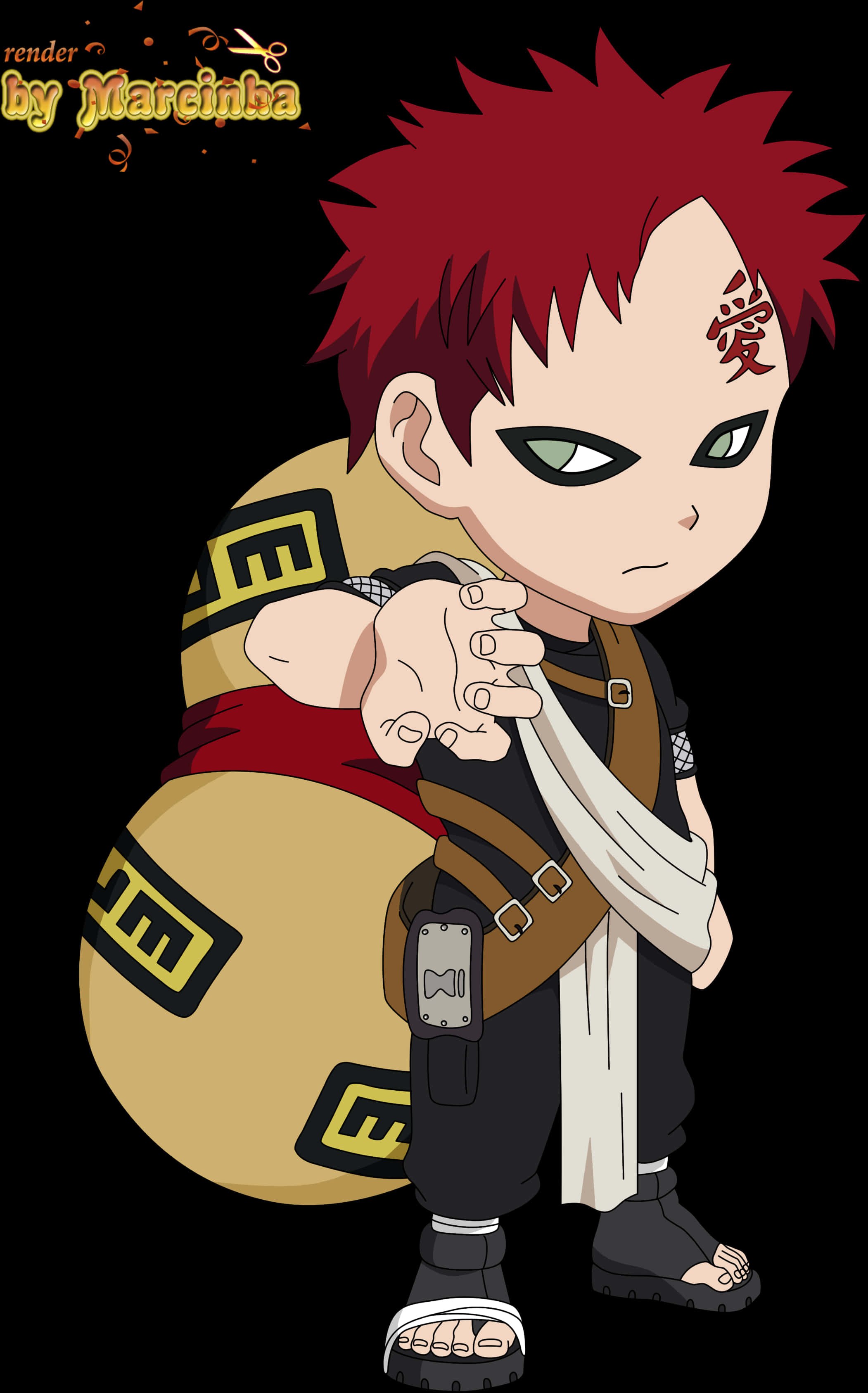 Chibi Gaara By Marcinha20-d8wjtif - Gaara Chibi, HD Png Download PNG with transparent background