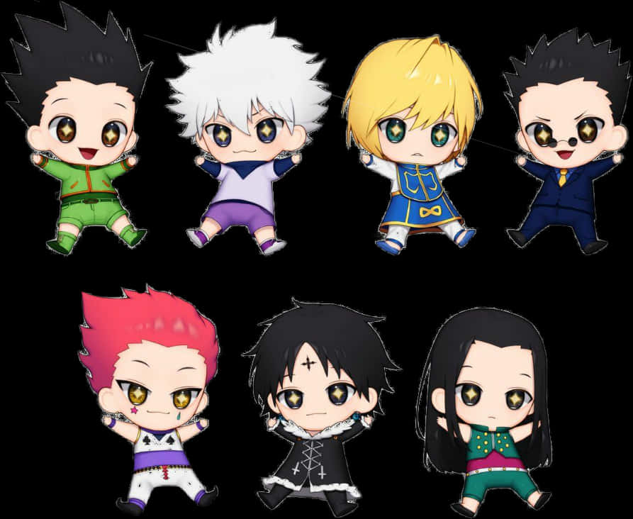 Chibi Hunterx Hunter Characters PNG with transparent background