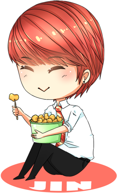 Chibi Jin Eating Snacks