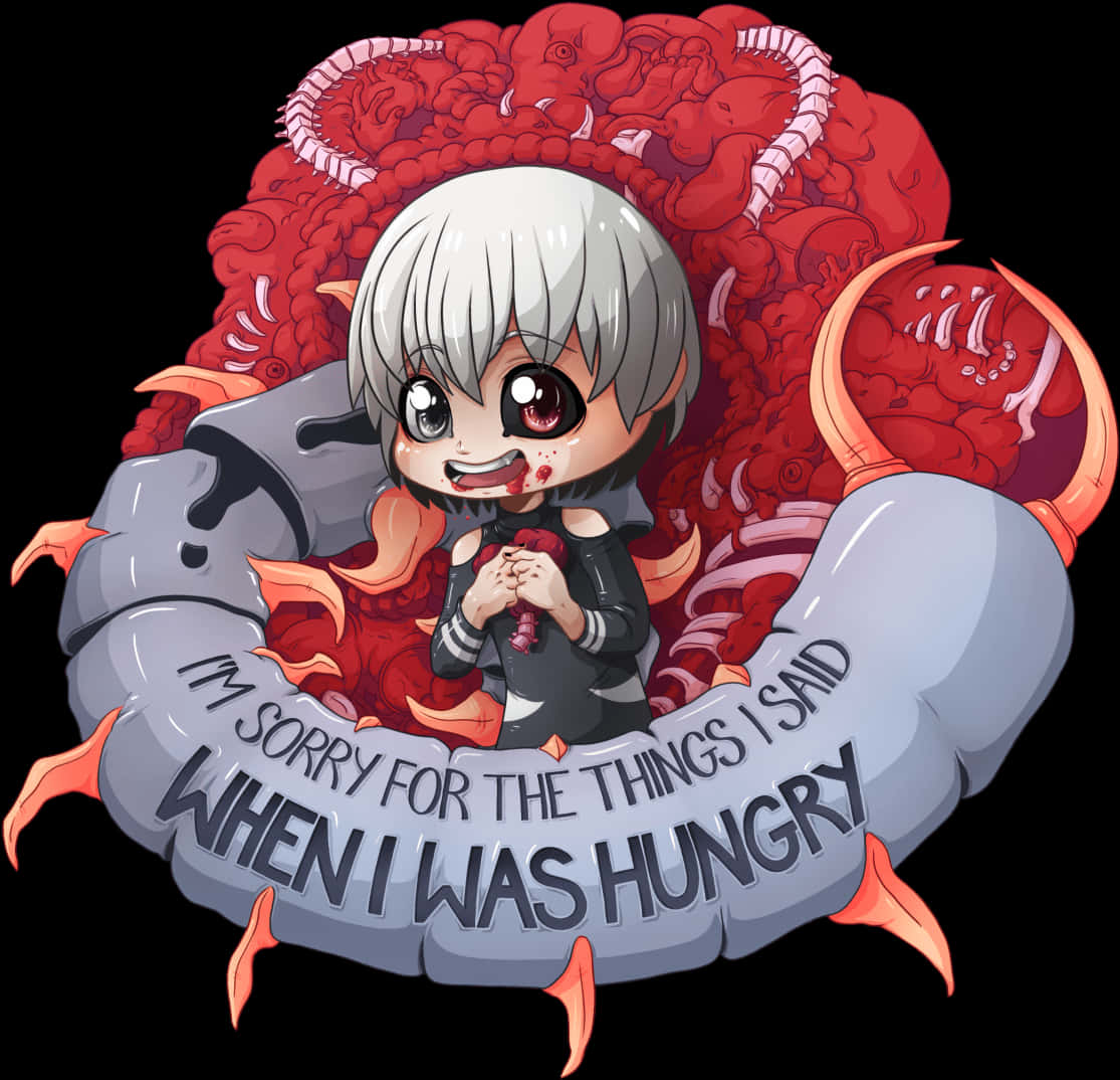 Chibi Kaneki Hungry Apology