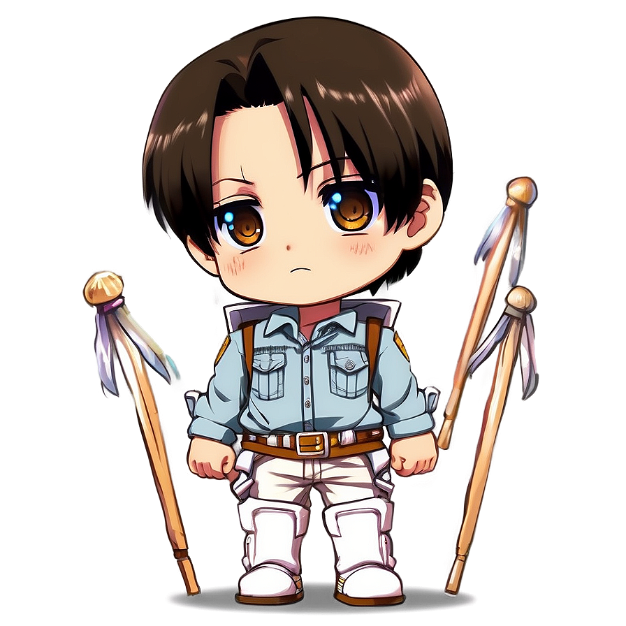 Chibi Levi Cute PNG gly PNG with transparent background