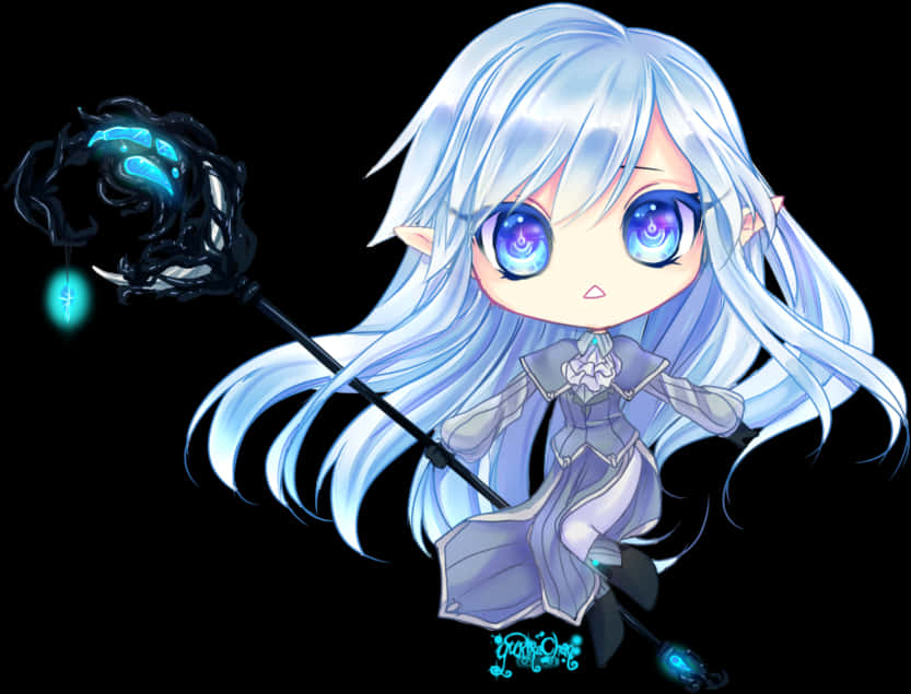 Chibi Magewith Mystical Staff