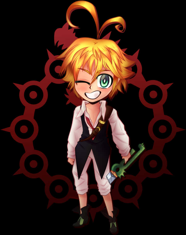 Chibi Meliodas Artwork PNG with transparent background