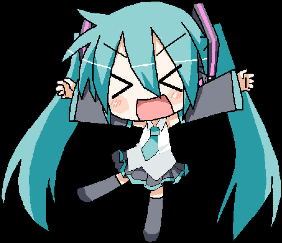 Chibi Miku Png - Hatsune Miku Chibi Transparent, Png Download PNG with transparent background
