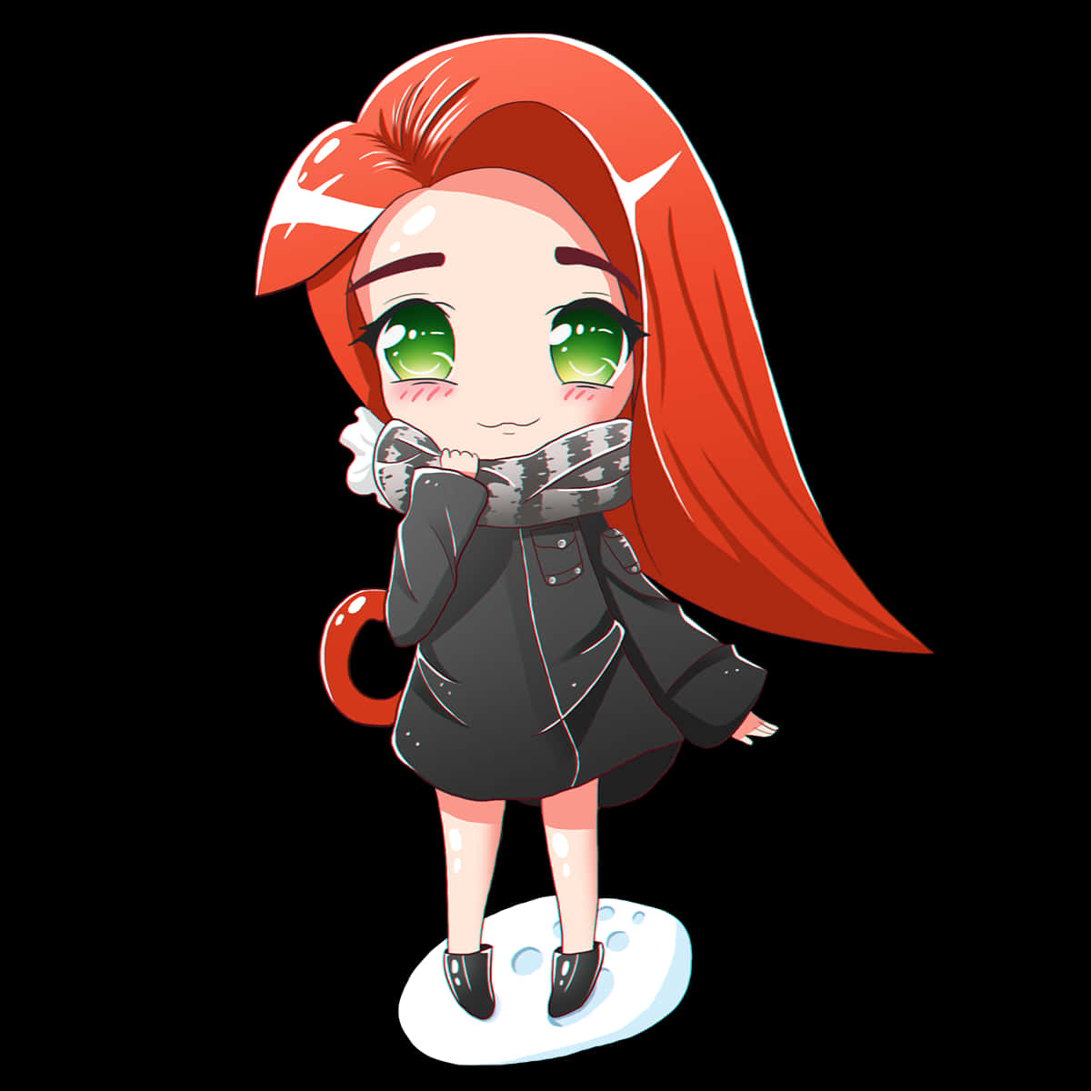 Chibi Redheadin Winter Attire