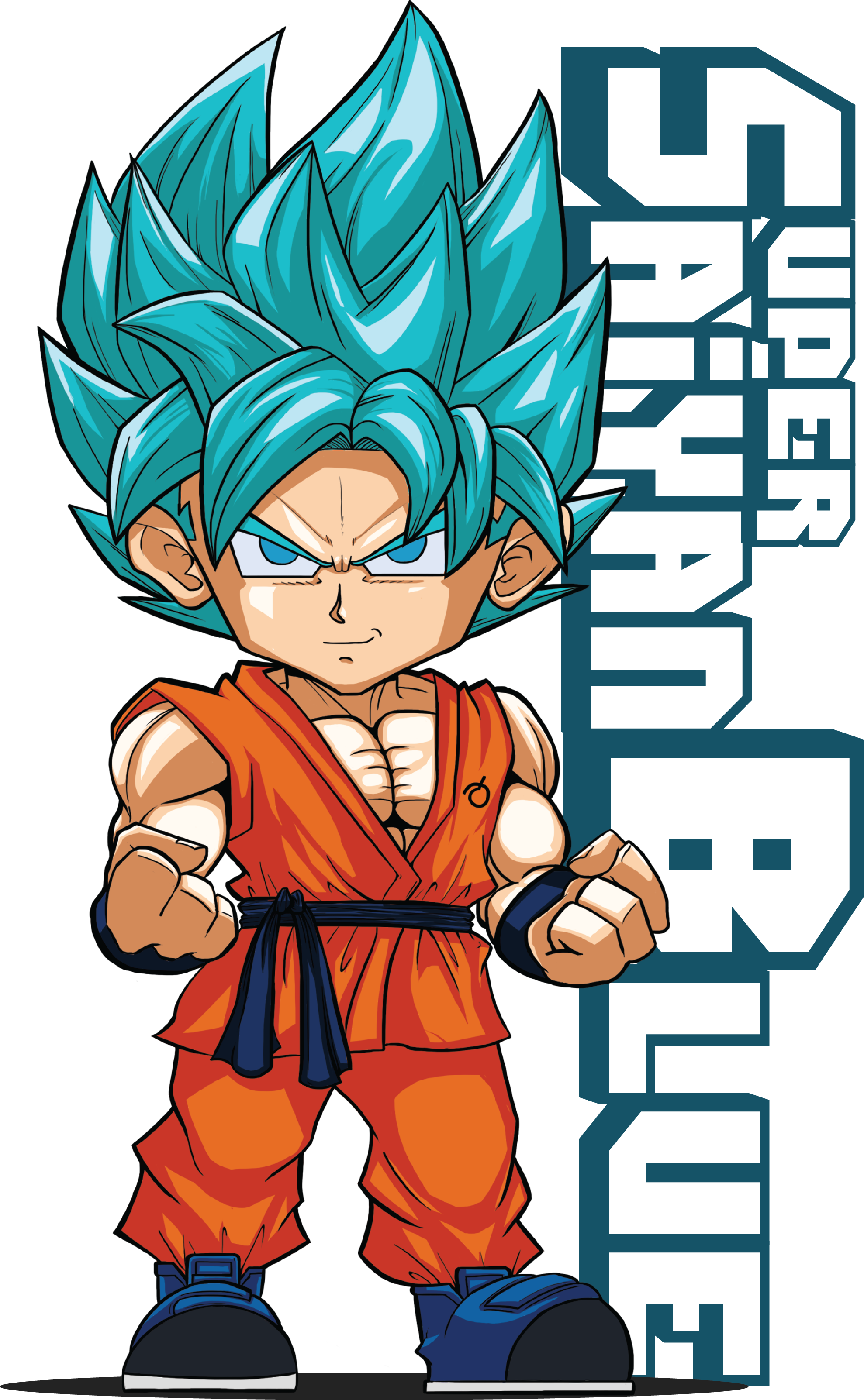 Chibi Ssb Goku - Vegeta Super Saiyan Blue Chibi, HD Png Download PNG with transparent background