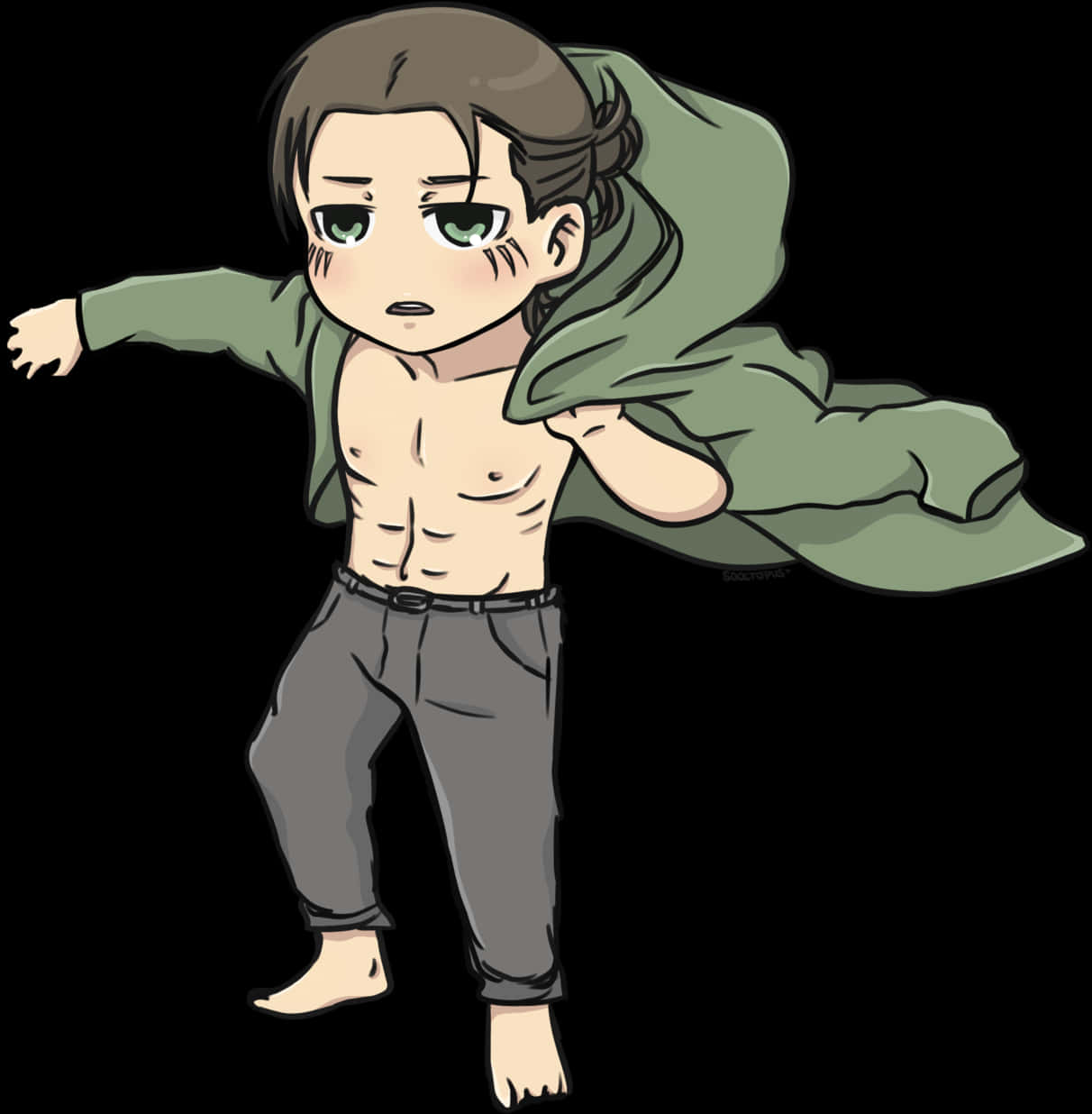 Chibi Style_ Anime_ Character PNG with transparent background