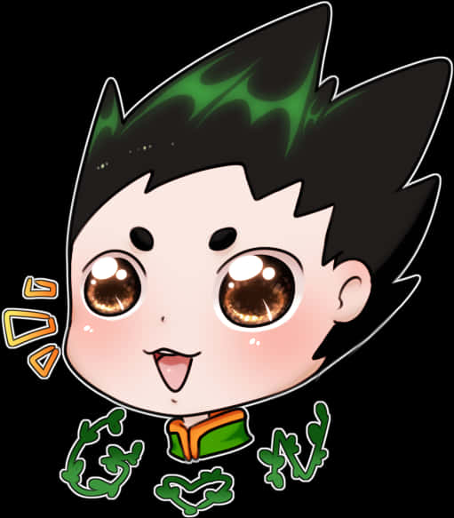 Chibi Style Anime Character PNG with transparent background
