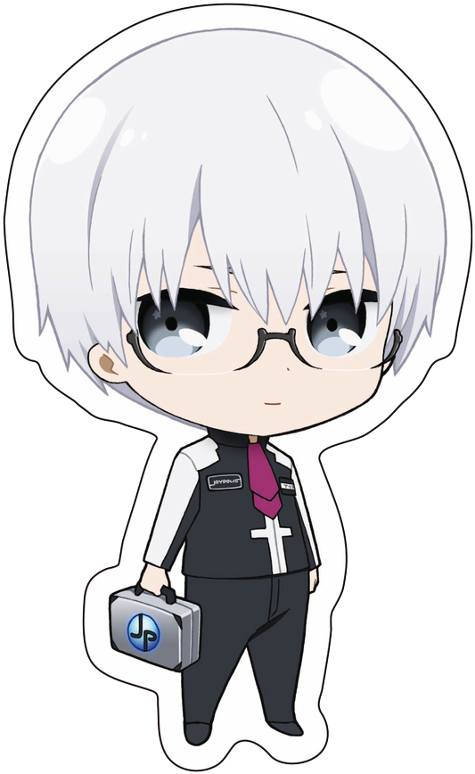 Chibi Style Anime Characterwith Briefcase PNG with transparent background