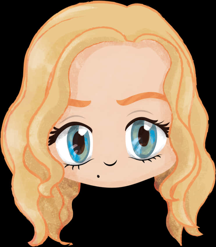 Chibi Style Blonde Character Illustration