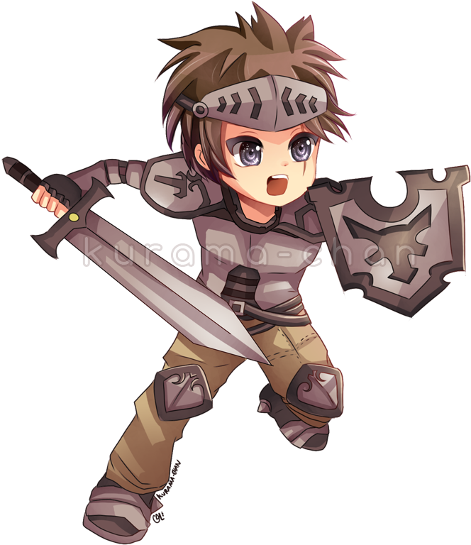 Chibi Warrior Readyfor Battle