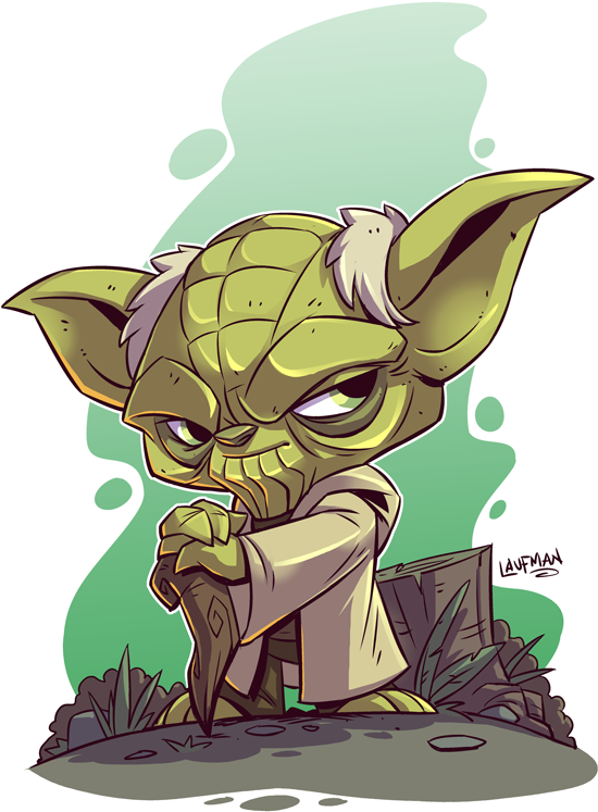 Chibi Yoda Cartoon Artwork