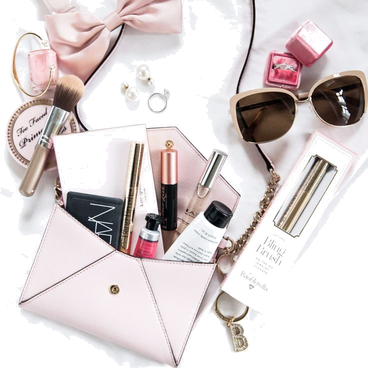 Chic Cosmeticsand Accessories Flatlay