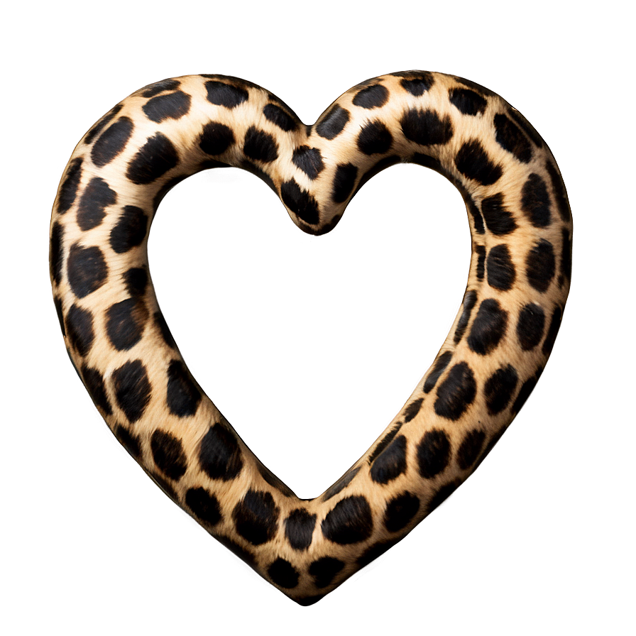 Chic Leopard Love Heart Png 2