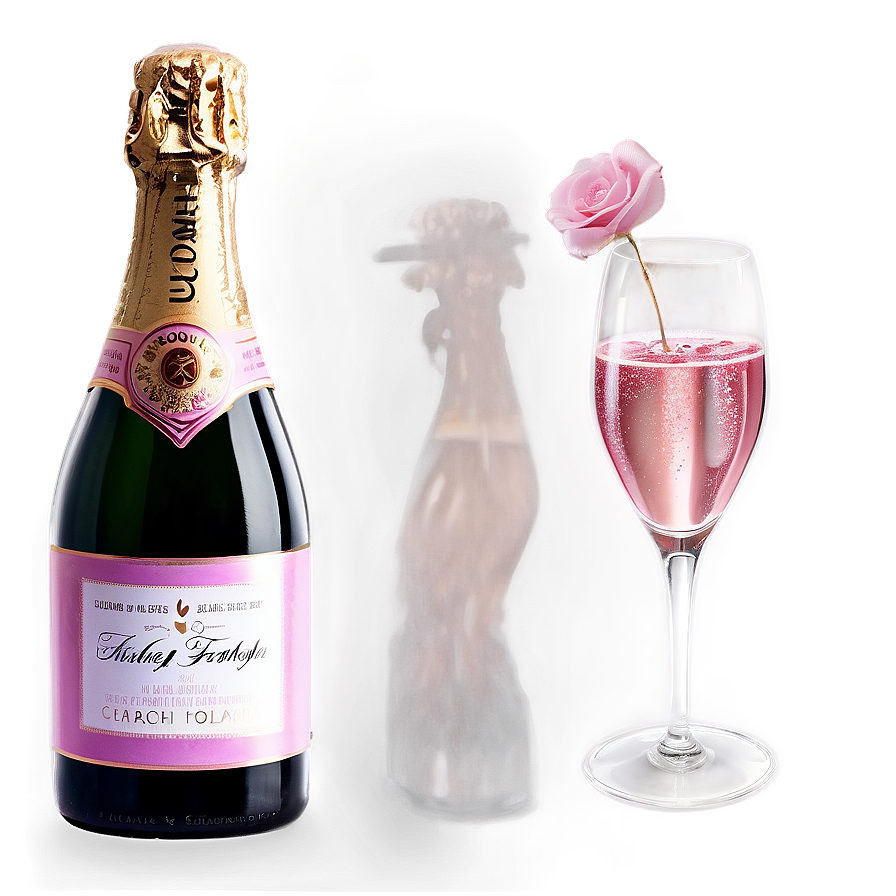 Chic Pink Champagne Toasting Png 73