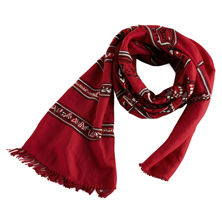 Chic Red Scarf Png 74