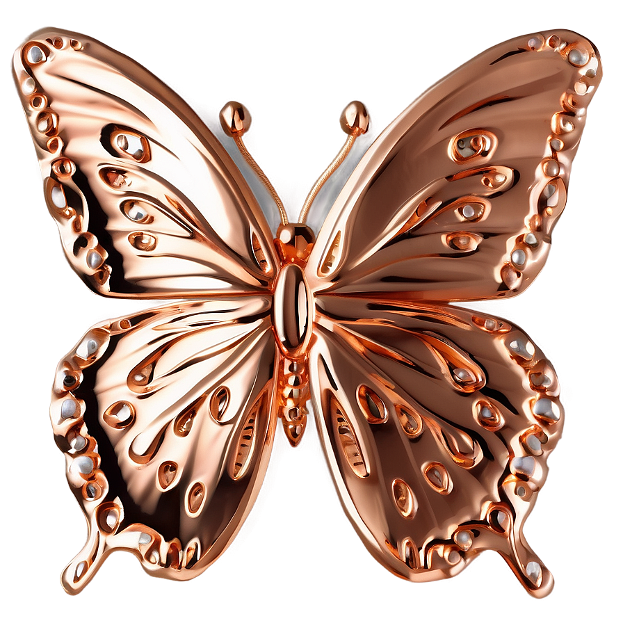 Chic Rose Gold Butterfly Png Xtq