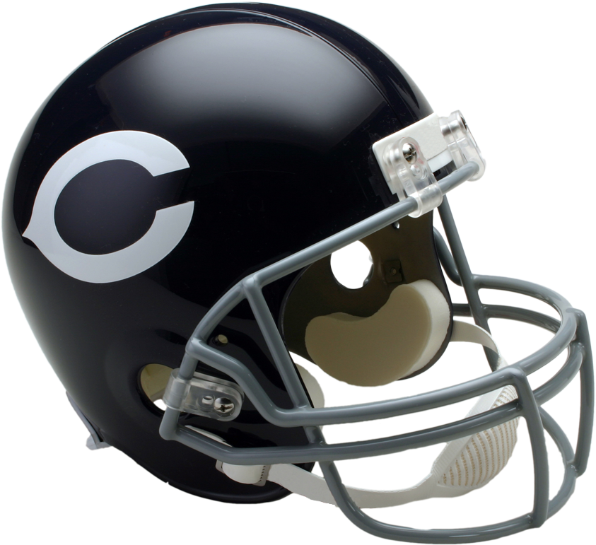 Chicago Bears Vsr4 Replica Throwback Helmet - Steelers Football Helmet, HD Png Download PNG with transparent background