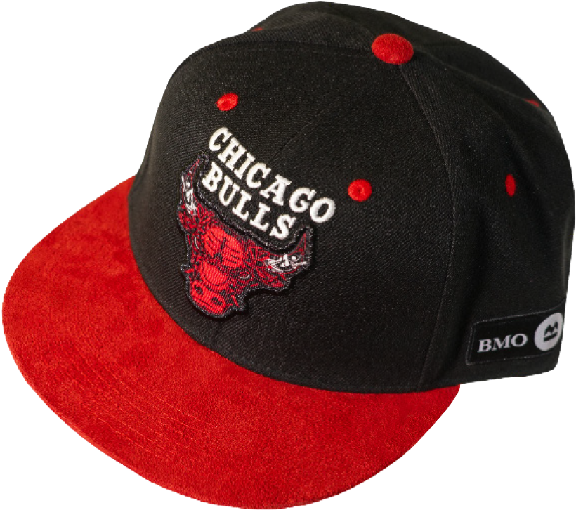 Chicago Bulls Flat Brim Cap PNG with transparent background