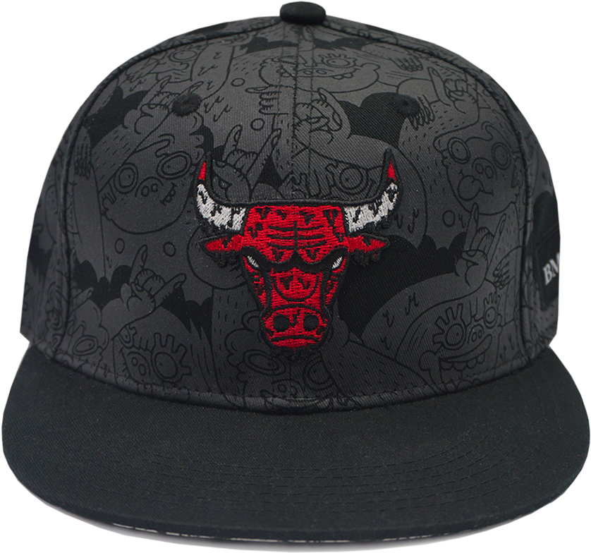 Chicago Bulls Graphic Print Cap PNG with transparent background