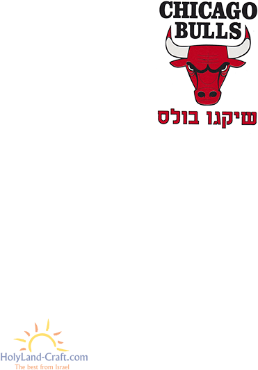 Chicago Bulls Logowith Hebrew Text