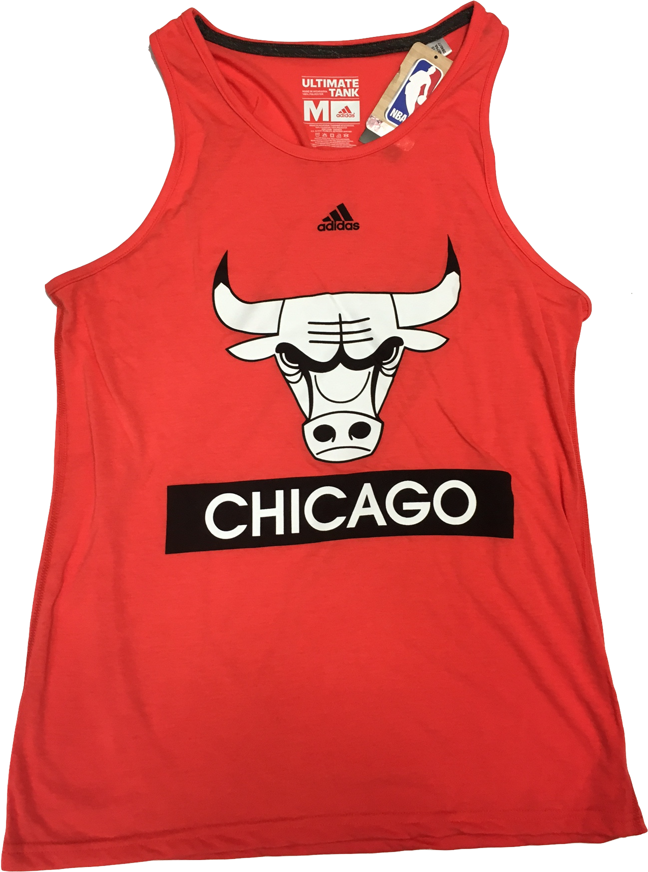 Chicago Bulls Red Tank Top Adidas PNG with transparent background