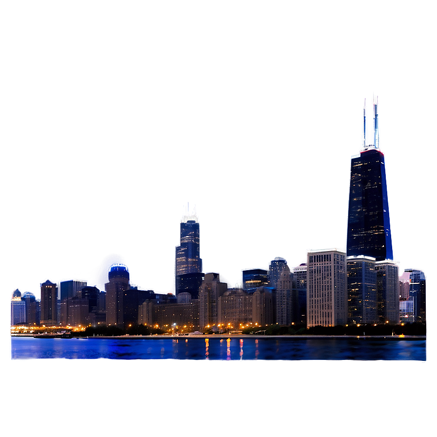 Chicago City Night View Png Uwx