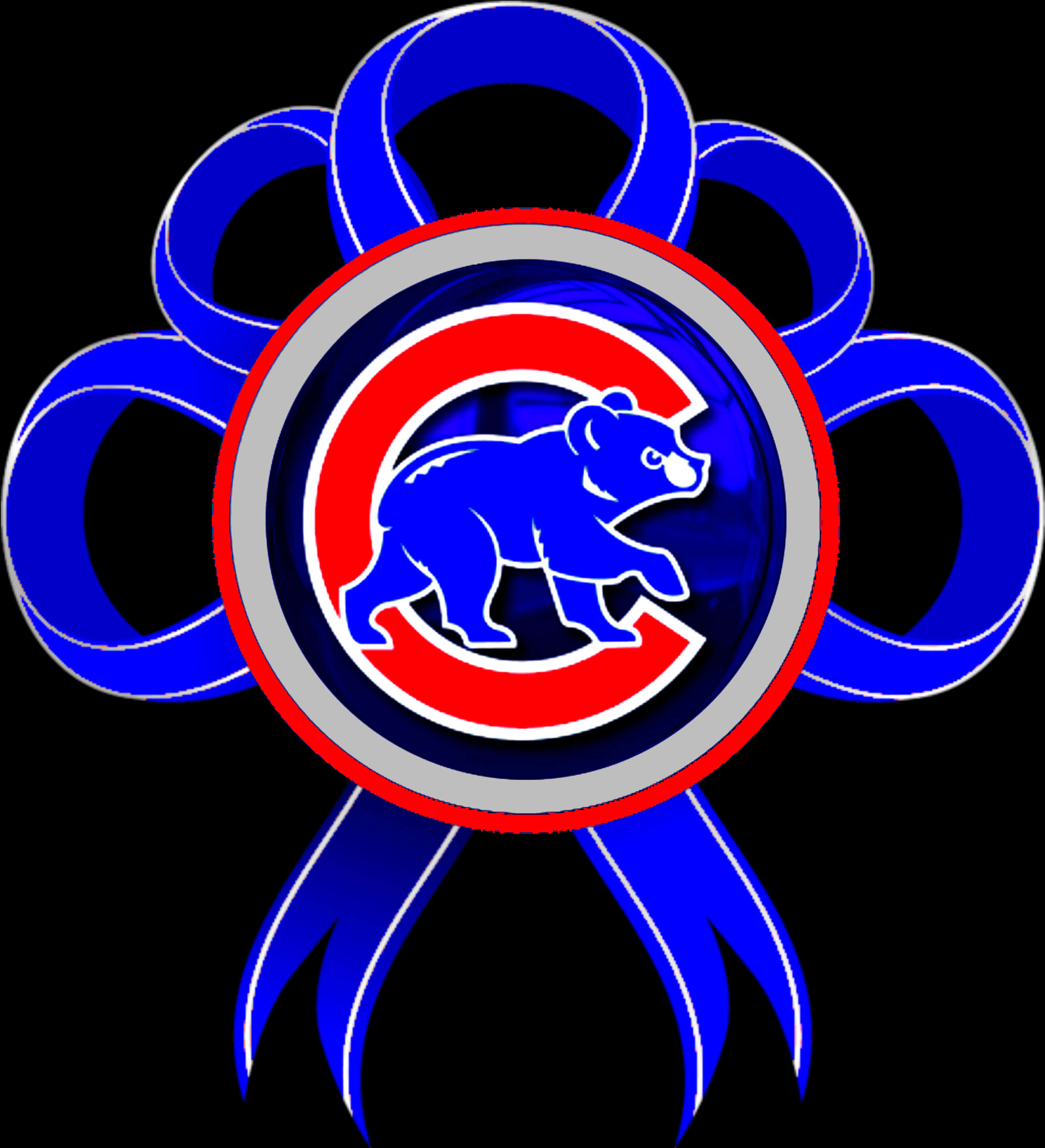 Chicago Cubs Logo Floral Design