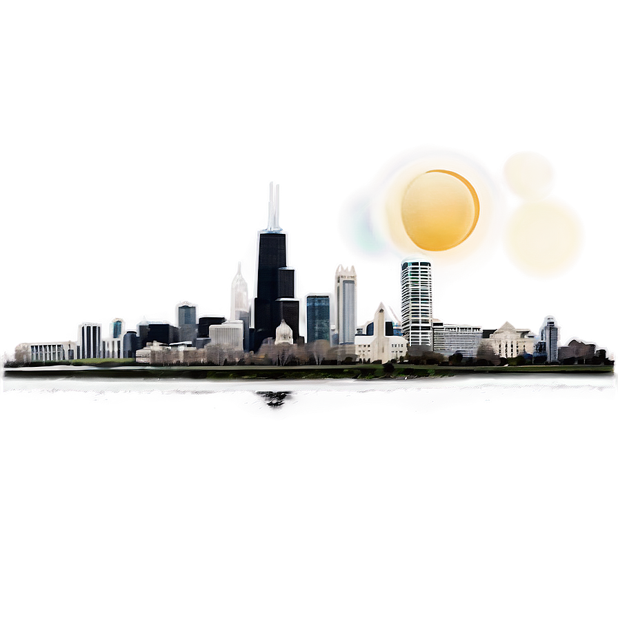 Chicago Skyline PNG ucg PNG with transparent background