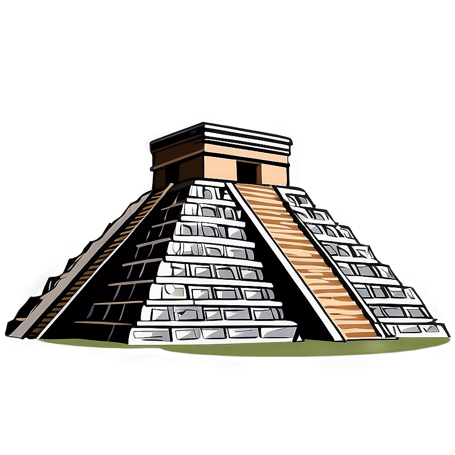 Chichen Itza Temple Drawing Png 06252024