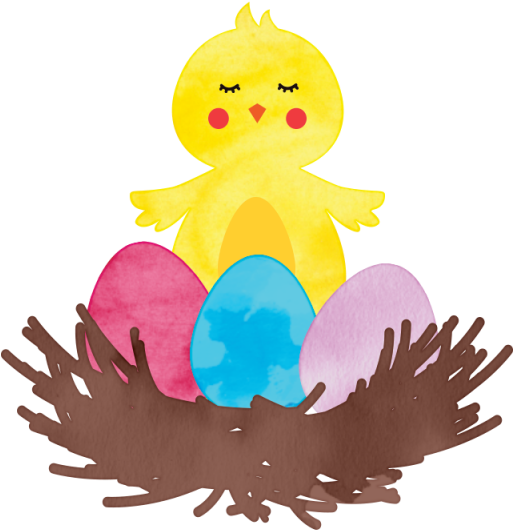 Nest Clipart Easter - Chick In Nest Clip Art, HD Png Download PNG image with a transparent background, free high-resolution download