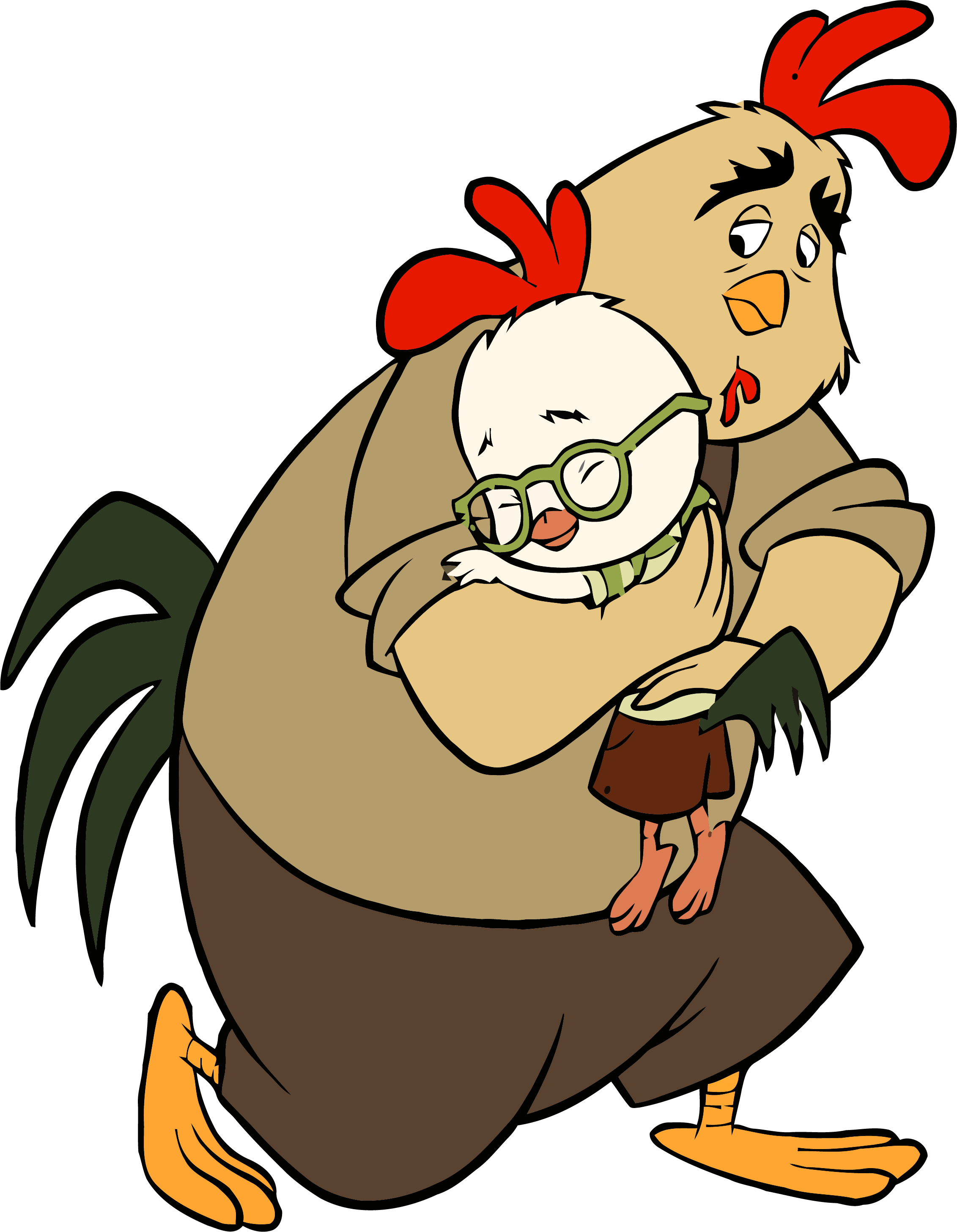 Chicken Little Buck Cluck Hug Clipart Png - Chicken Little And Buck Cluck, Transparent Png PNG with transparent background