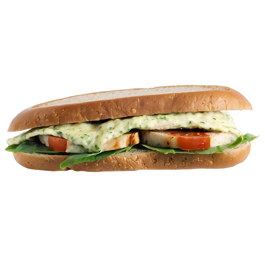 Chicken Pesto Sandwich PNG 05232024 PNG image with a transparent background, free high-resolution download