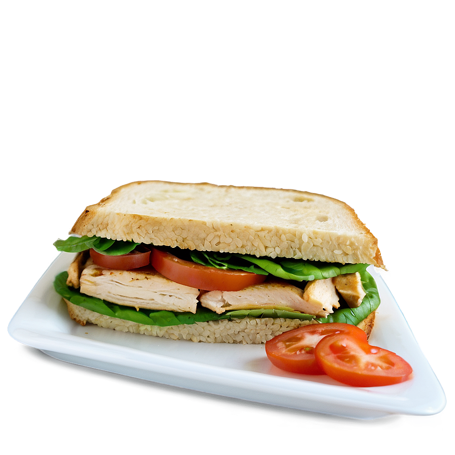 Chicken Pesto Sandwich PNG 05232024 PNG image with a transparent background, free high-resolution download
