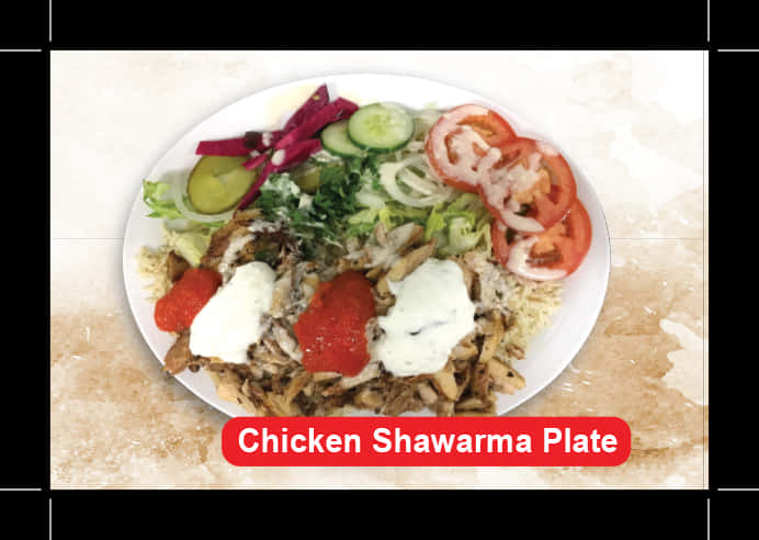 Chicken Shawarma Plate Delicious Meal