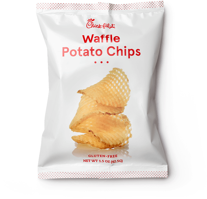 Chickfil A Waffle Potato Chips Package PNG with transparent background